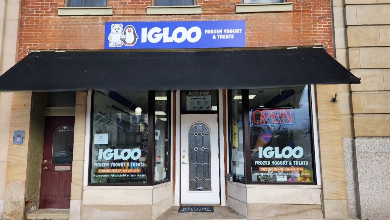 Igloo Frozen Yogurt storefront at 44 Front St, Berea OH